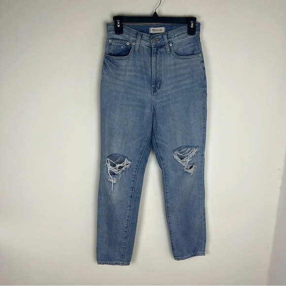 Madewell The Momjean in Gilford Wash: Ripped Edition Size 24 High Rise - Picture 3 of 8